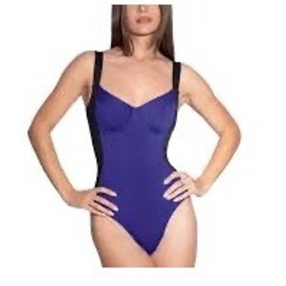 TA3 Lifty Contour‎ Swimsuit XS F/G Ultramarine Black Corset NWT Snatched Beach
